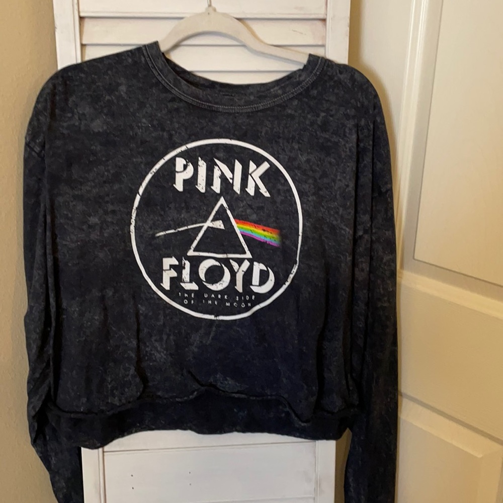 Black bleach died band tee